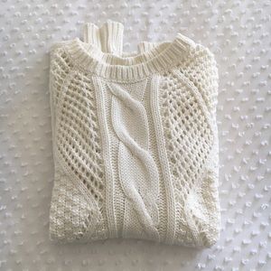 Cream Cable Knit Sweater